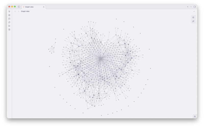 My Graph View in Obsidian accidentally looks like a heart